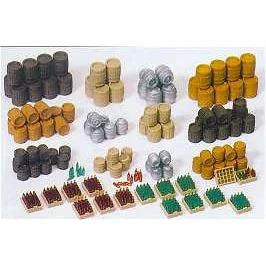 Preiser HO Beer Barrels & Beer Crates w/Bottles Assortment (Kit)