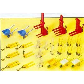 Preiser HO Forklifts, Wheelbarrows, Handtrucks, etc. (Kit)