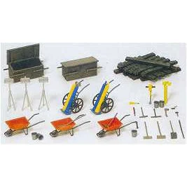 Preiser HO Tool Accessories for Track Workers (Kit)