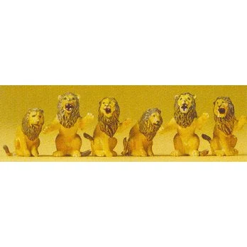Preiser HO Circus Lions (6)
