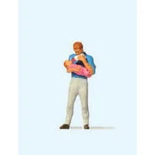 Preiser HO Father Feeding Baby w/Bottle