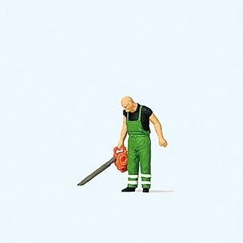 Preiser HO Man w/Leaf Blower