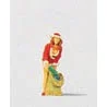 Preiser HO Female Santa Helper w/Sack of Gifts Christmas