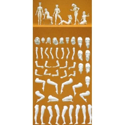 Preiser 1/24 Unpainted Nude Female Figures (6) (Kit)