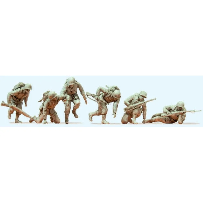 Preiser 1/35 Unpainted D-Day US Infantry 1944 (6) (Kit)