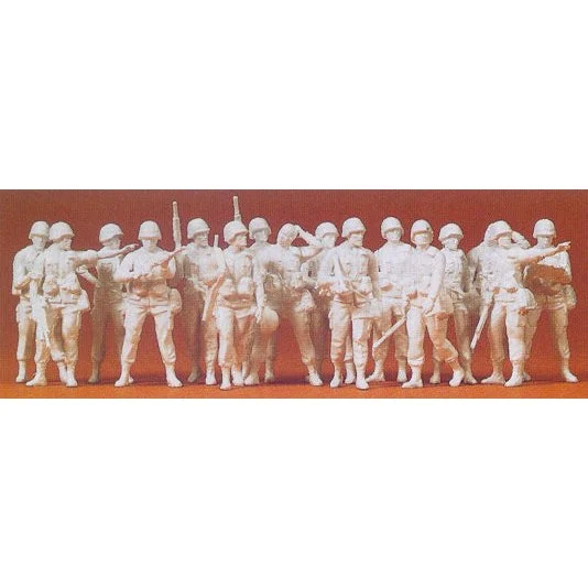 Preiser 1/72 Unpainted US Modern Infantry (16) (Kit)