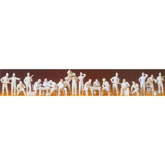 Preiser 1/72 Unpainted German Reich Tank Crew 1935-45 (20) (Kit)