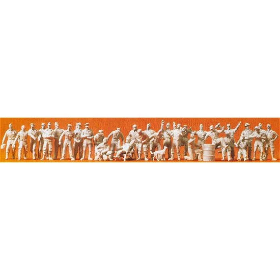 Preiser 1/72 Unpainted German Reich Luftwaffe Ground Crew 1935-45 (32) (Kit)
