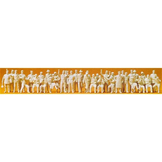 Preiser 1/72 Unpainted Pilots, Ground Crew & Passengers 1925 (36) (Kit)