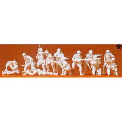 Preiser 1/72 Unpainted US Modern Infantry Fighting (12) (Kit)