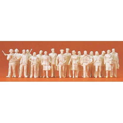 Preiser 1/72 Unpainted Airline Personnel & Travelers (18) (Kit)
