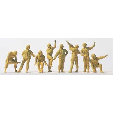 Preiser 1/72 Unpainted US Army Tank Crew 2000 (8) (Kit)