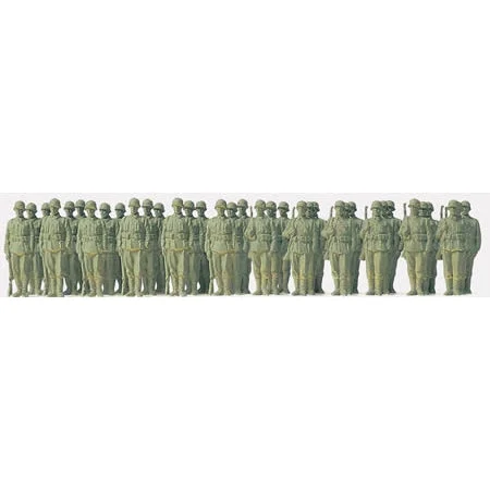 Preiser 1/72 Unpainted German Reich Infantry Riflemen 1939-45 (36) (Kit)