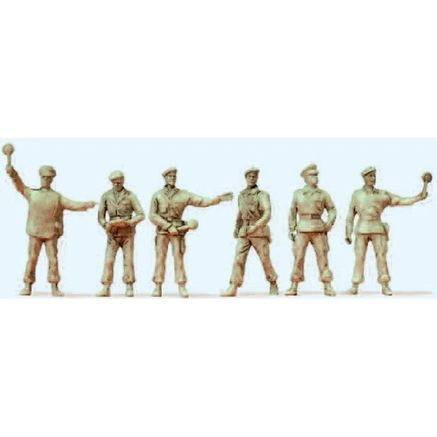 Preiser 1/72 Unpainted German Federal Armed Forces Military Police (6) (Kit)