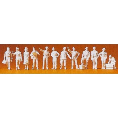 Preiser 1/144 Unpainted USAAF Pilots & Ground Crew 1942-45 (12)