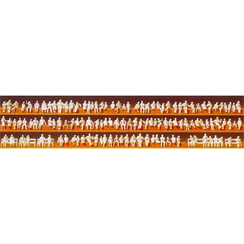 Preiser N Unpainted People Sitting (120) (Kit)