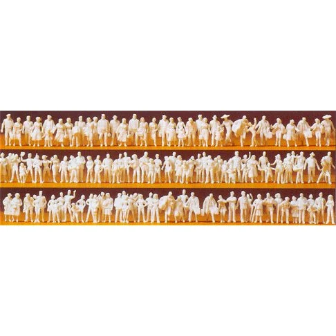 Preiser N Unpainted Passengers Standing & Sitting (120) (Kit)