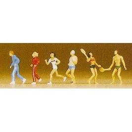 Preiser N Joggers (4) & Badminton Players (2)