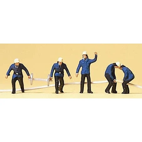 Preiser N Firemen & Hoses (5)