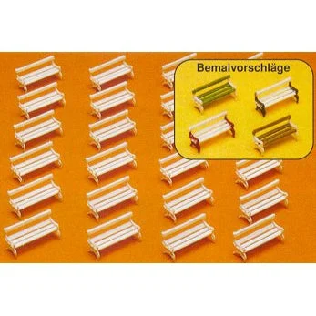 Preiser N Benches (24) (Kit)