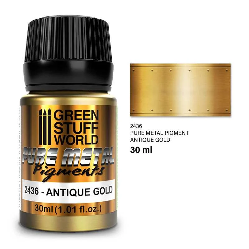 Green Stuff World Pure Metal Antique Gold Pigment 30ml GSW2436
