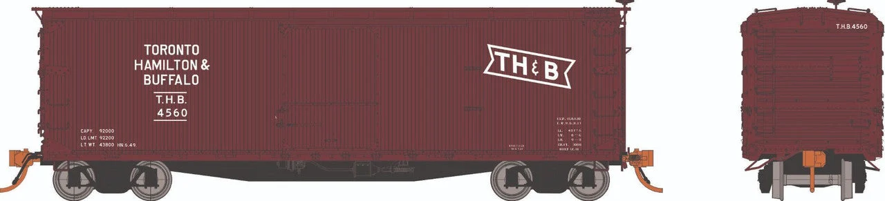 Rapido HO Toronto Hamilton & Buffalo USRA Double-Sheathed Boxcar