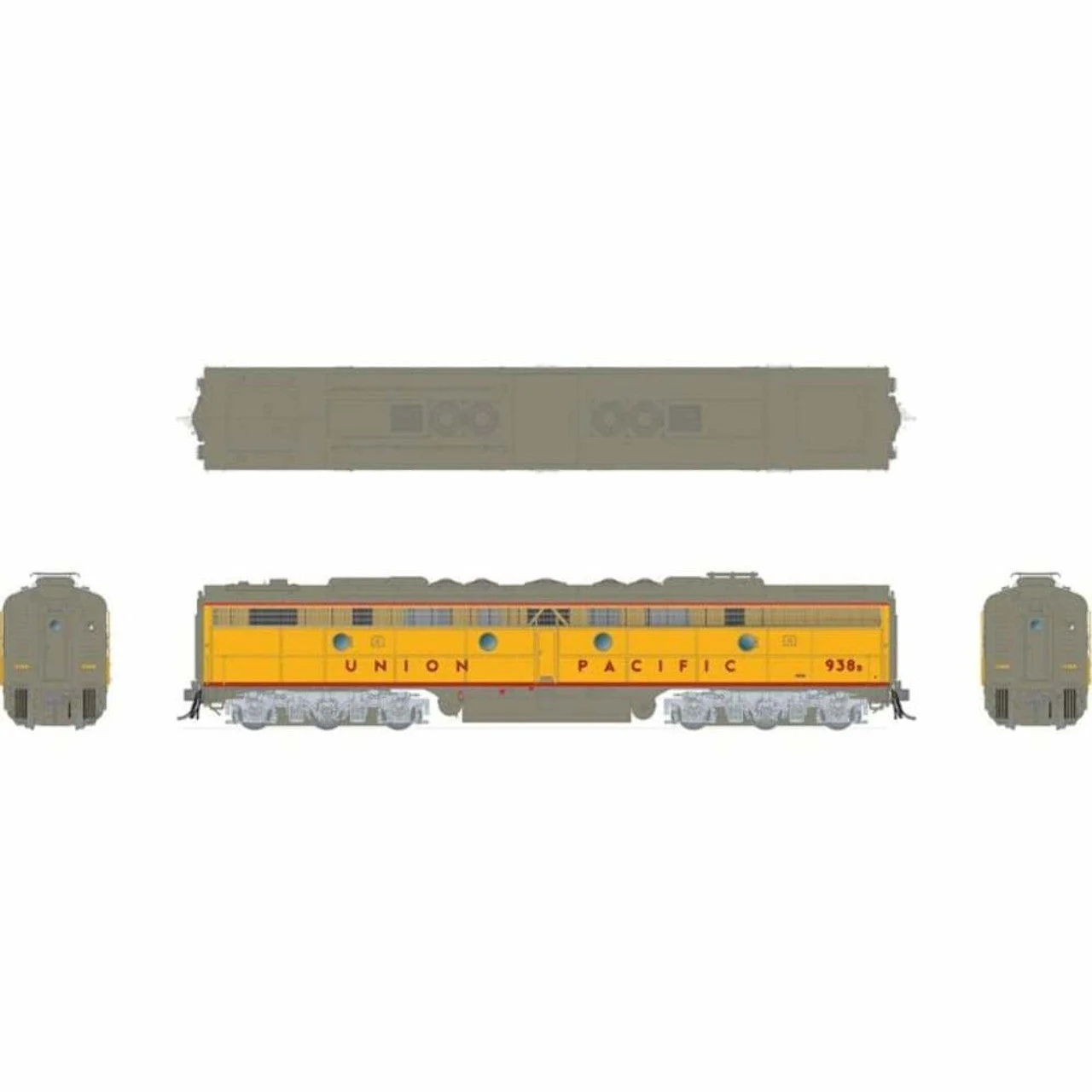 Rapido HO Scale Union Pacific E8B 935B DCC/Sound