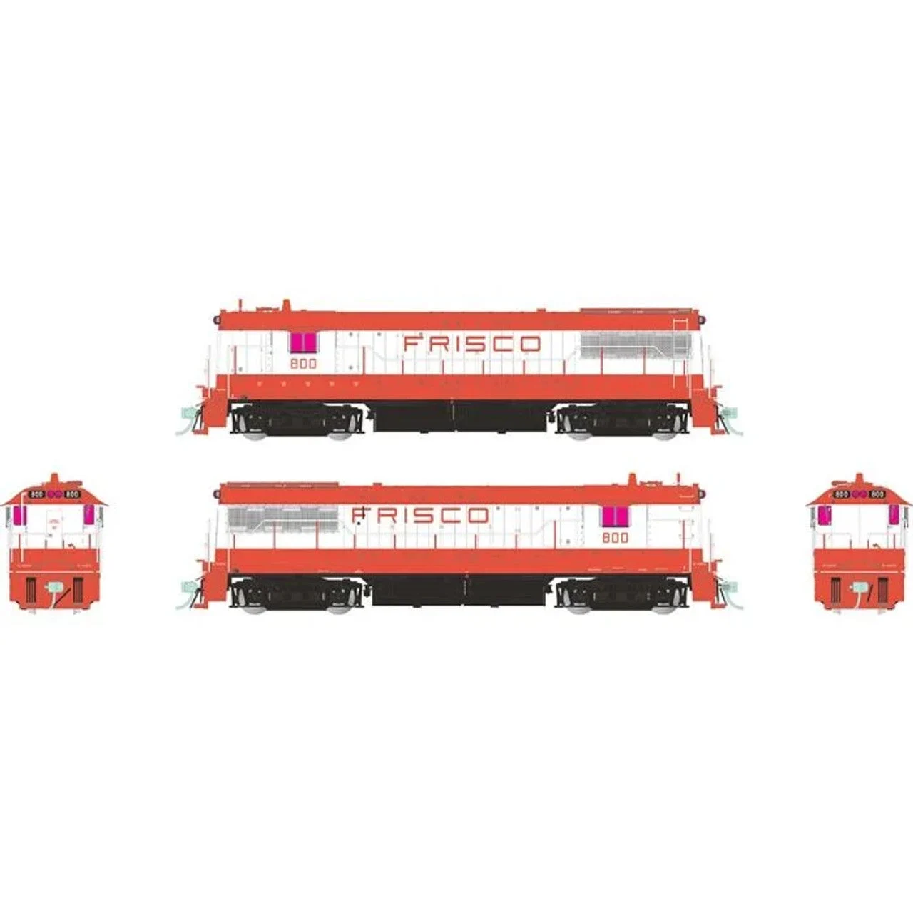 Rapido HO St Louis - San Francisco SLSF 802 GE U25B w/ DCC and Sound
