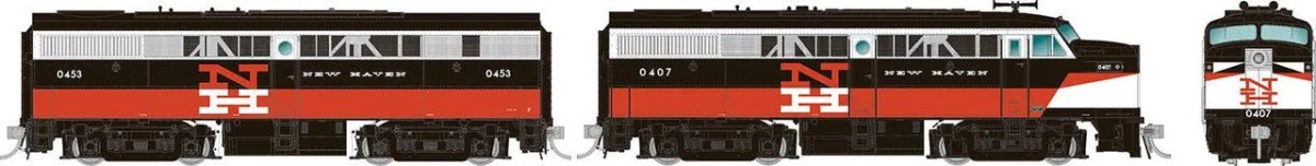 Rapido HO New Haven Mcginnis Scheme Alco FA1-FB1 Diesel #0421 #0454 - 37532