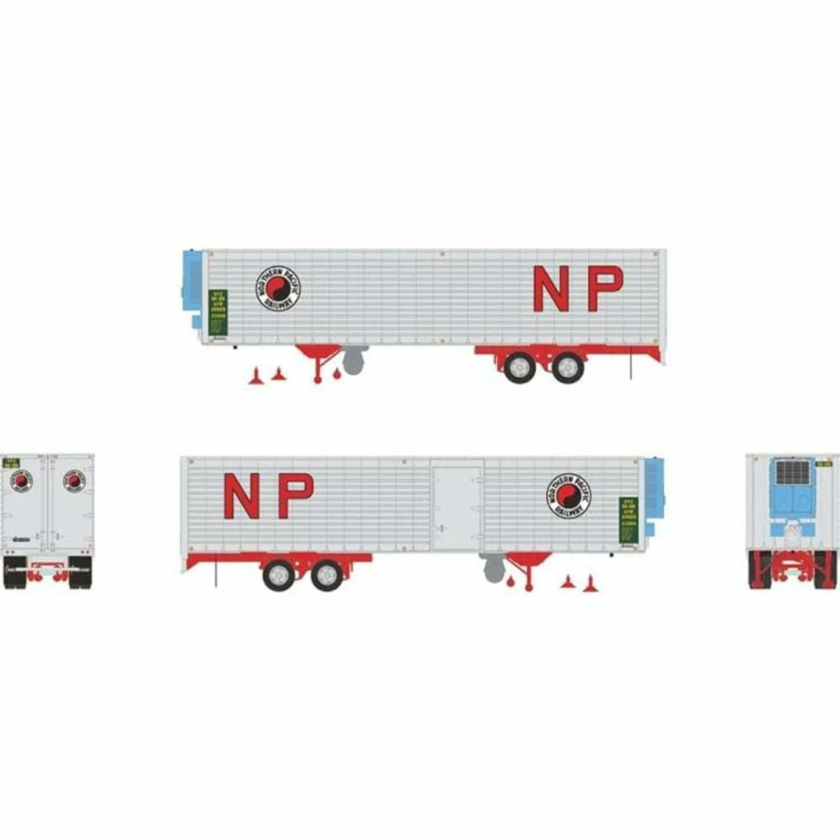 Rapido HO Northern Pacific 40' Fruehauf Fluted Side Volume Van #50-394 - 403047