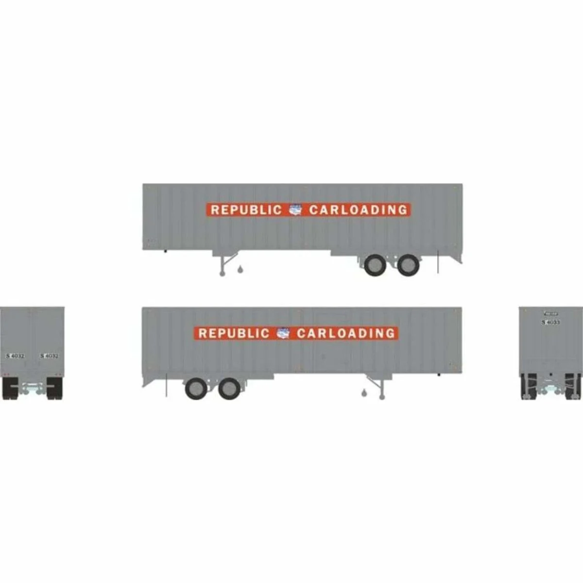 Rapido HO Republic Carloading 40' Fruehauf Exterior-Post Volume #S 4032 - 403031