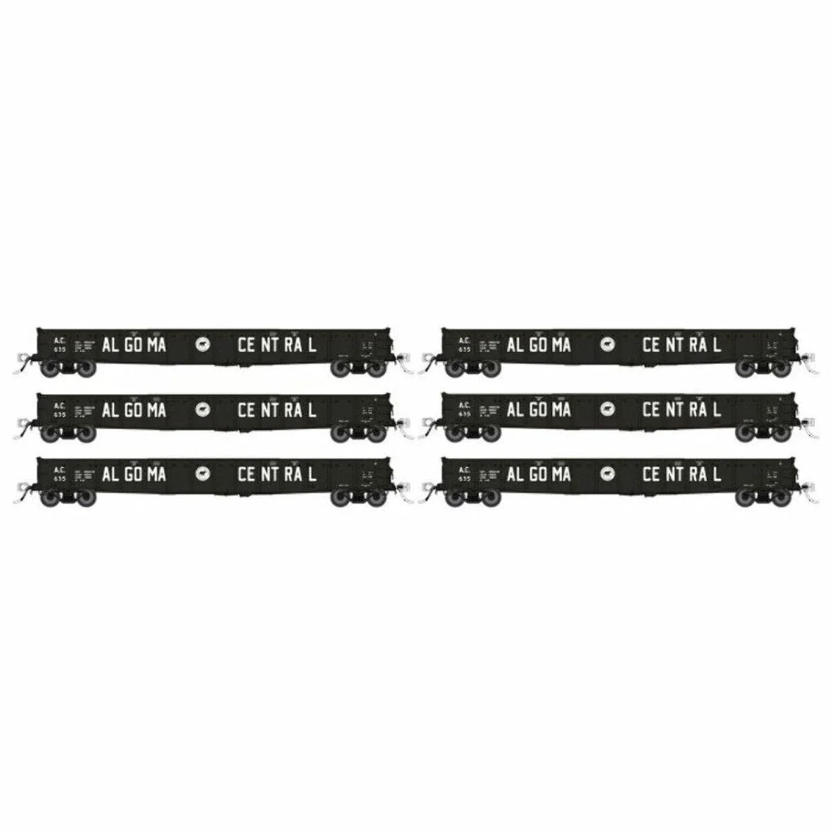 Rapido HO Scale Algoma Central 52' 6? Canadian Mill Gondola (6) - 50046
