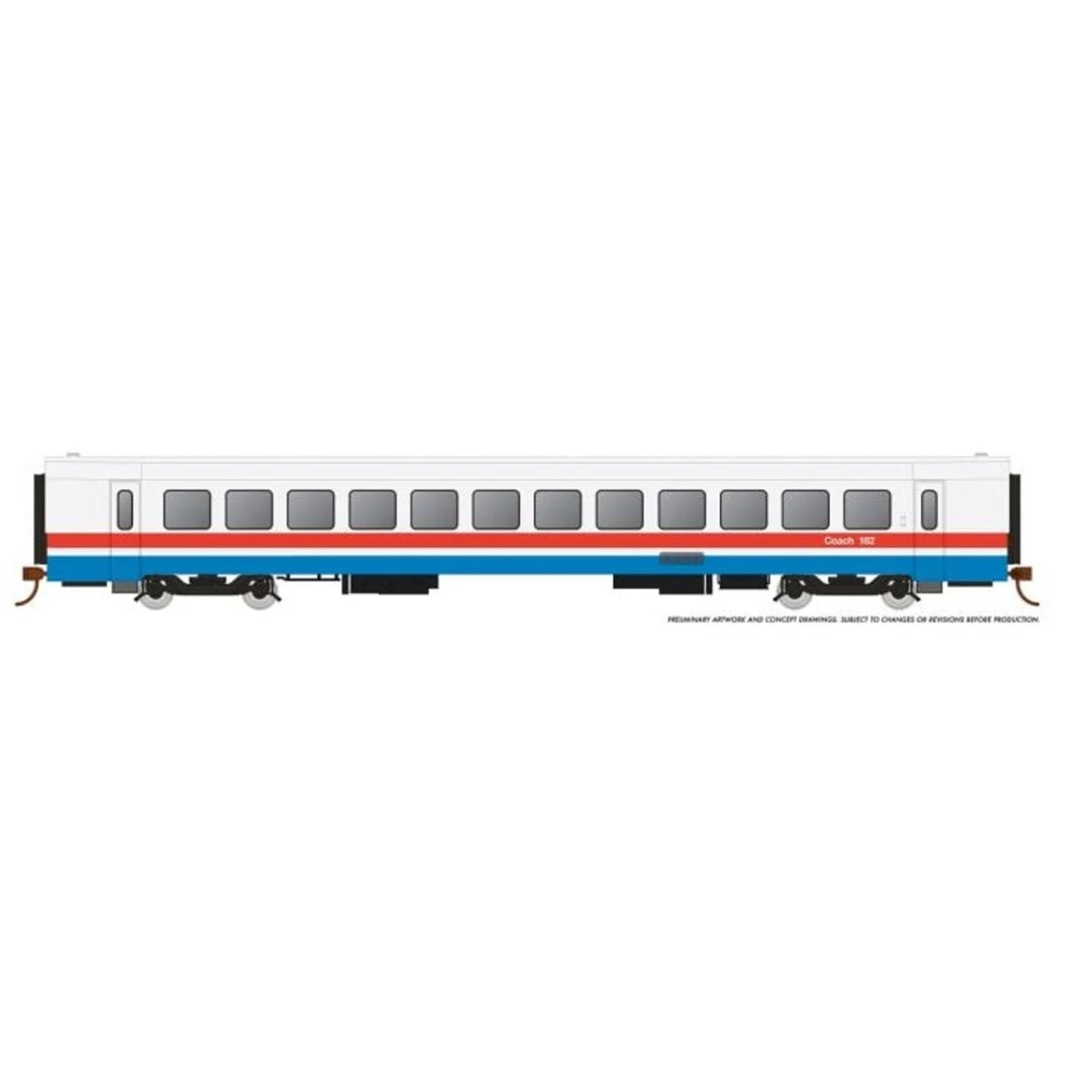 Rapido HO Scale Amtrak RTL Turboliner Coach Phase III Early #184 - 25102