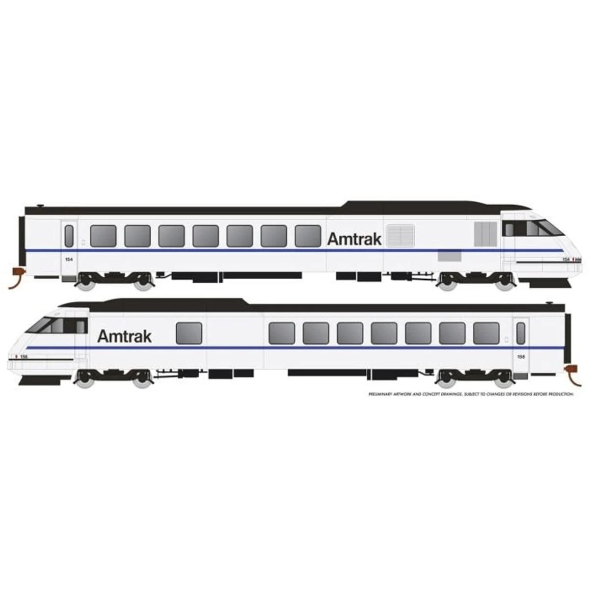 Rapido HO Scale Amtrak RTL Turboliner X2000 Demonstrator DCC with Sound - 25506