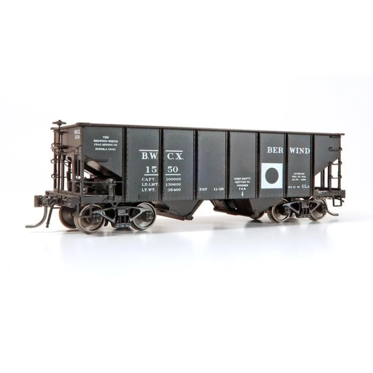 Rapido HO Scale Berwind BWCX PRR GLa 2-Bay Hopper #2 (6 Pack) - 148013
