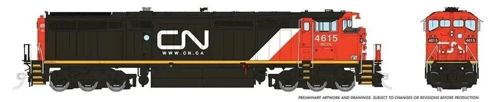 Rapido HO Scale Canadian National (BC Rail) Dash 8-40CM #4615 ESU LokSound DCC/Sound