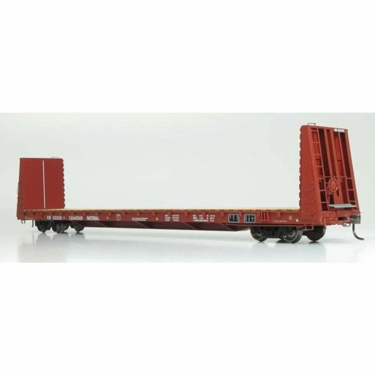 Rapido HO Scale Canadian National Mineral Brown National Steel Car Bulkhead Flatcar (6) - 147003