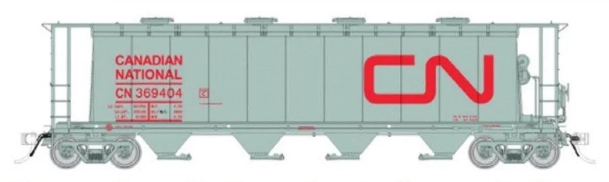 Rapido HO Scale Canadian National NSC 3800 Cu. Ft. Covered Hoppers #3 (6) - 127023