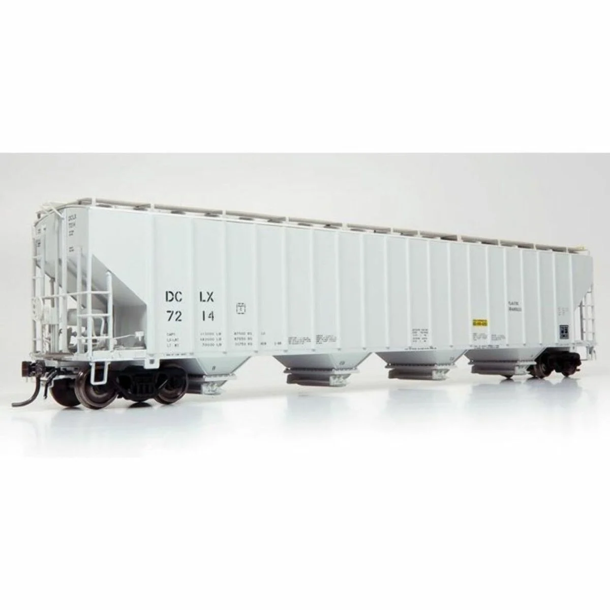 Rapido HO Scale DCLX Procor 5820 Covered Hoppers Single Car - 157008A