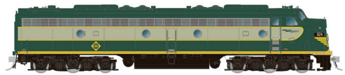 Rapido HO Scale Erie EMD E8A DCC Sound Diesel Locomotive #820 - 28550