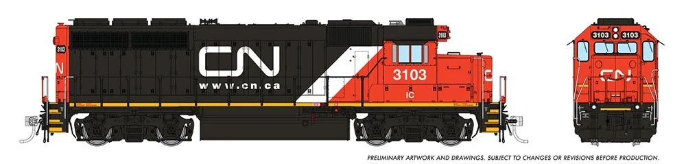 Rapido HO Scale GP40 Canadian National IC #3117 DCC/Sound - 40513