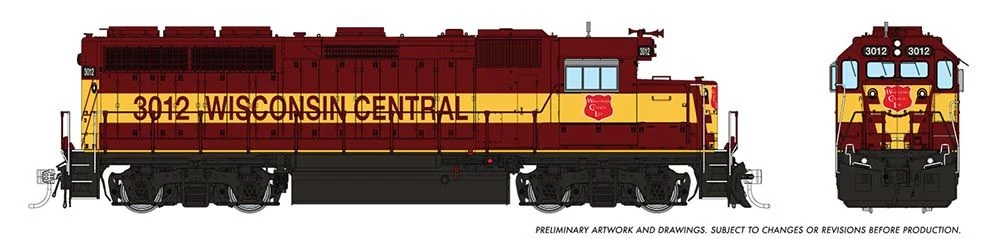 Rapido HO Scale GP40 Wisconsin Central #3011 DCC/Sound - 40531