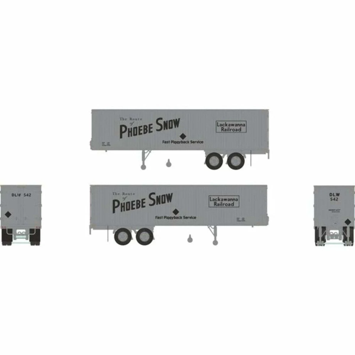Rapido HO Scale Lackawanna DL&W 35' Fruehauf Integral-Post Volume Van 542 - 403004