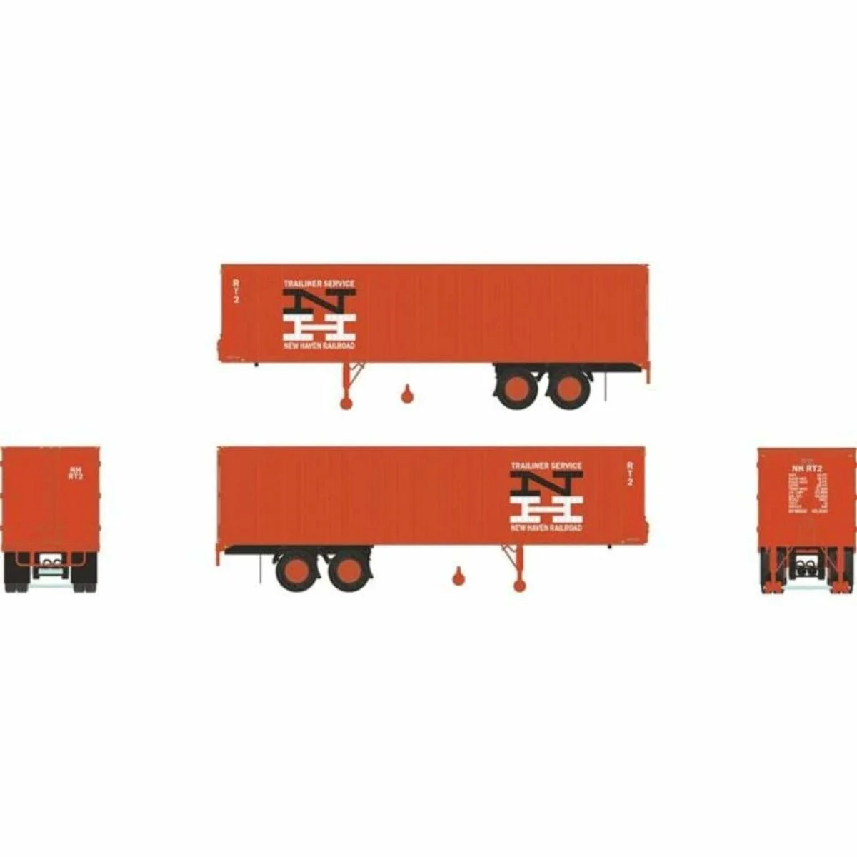 Rapido HO Scale New Haven 35' Fruehauf Integral-Post Volume Van #RT2 - 403007