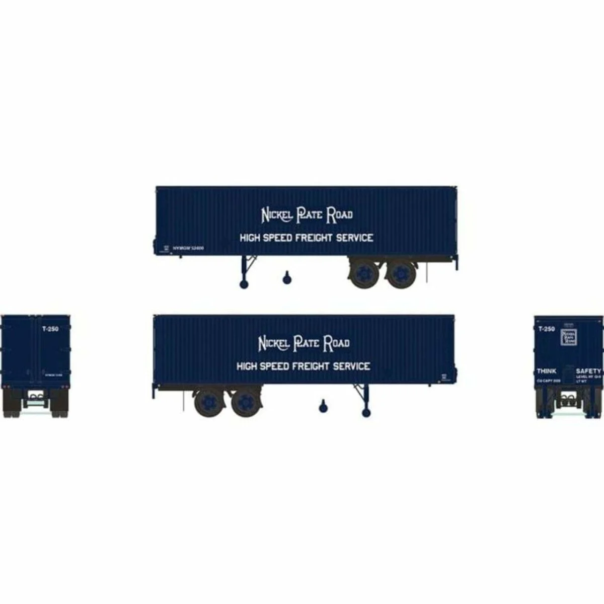 Rapido HO Scale Nickel Plate 35' Fruehauf Integral-Post Volume Van #T-262 - 403011