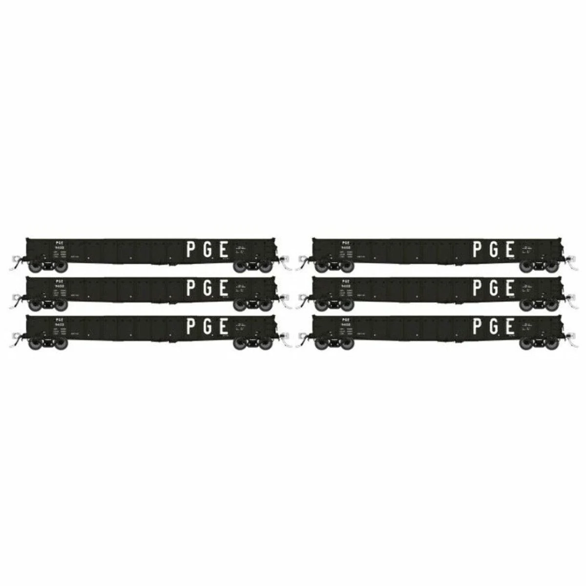 Rapido HO Scale Pacific Great Eastern 52' 6" Canadian Mill Gondola (6) - 50055