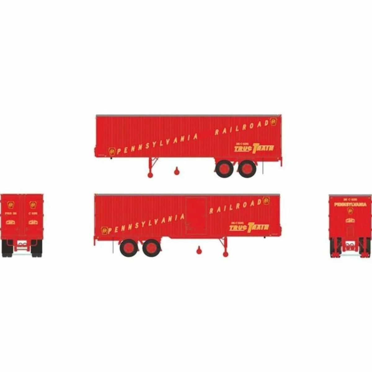Rapido HO Scale PRR 1950s 35' Fruehauf Integral-Post Volume Van #35 C 542 - 403015