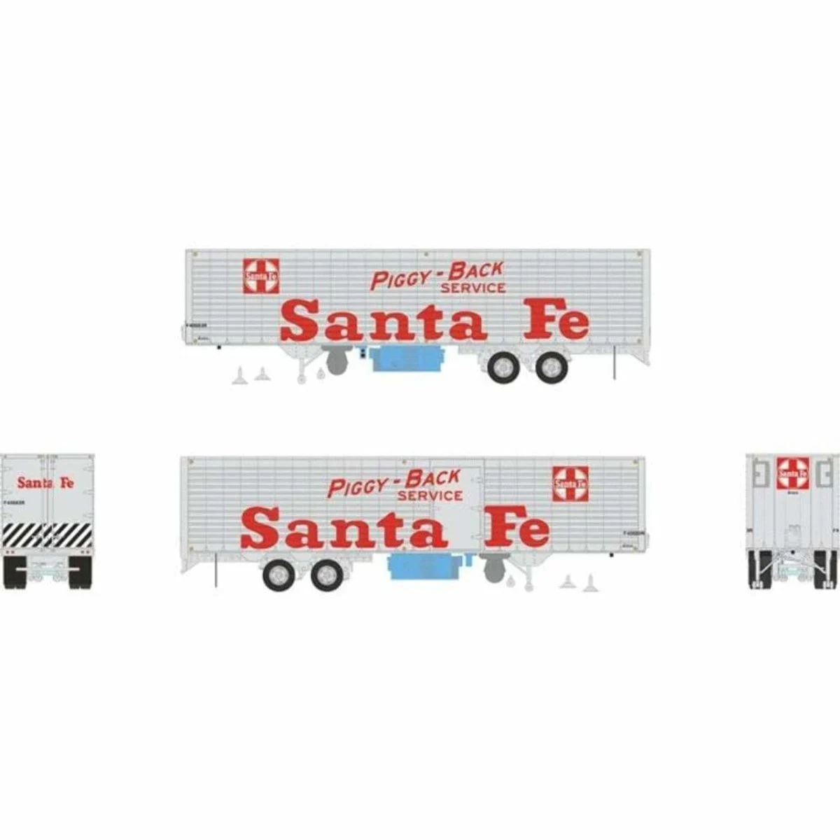 Rapido HO Scale Santa Fe 40' Fruehauf Fluted Side Volume Van #F 40683R - 403037