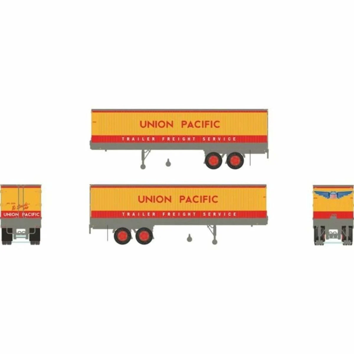 Rapido HO Scale Union Pacific 35' Fruehauf Integral-Post Volume Van 25206 - 403016