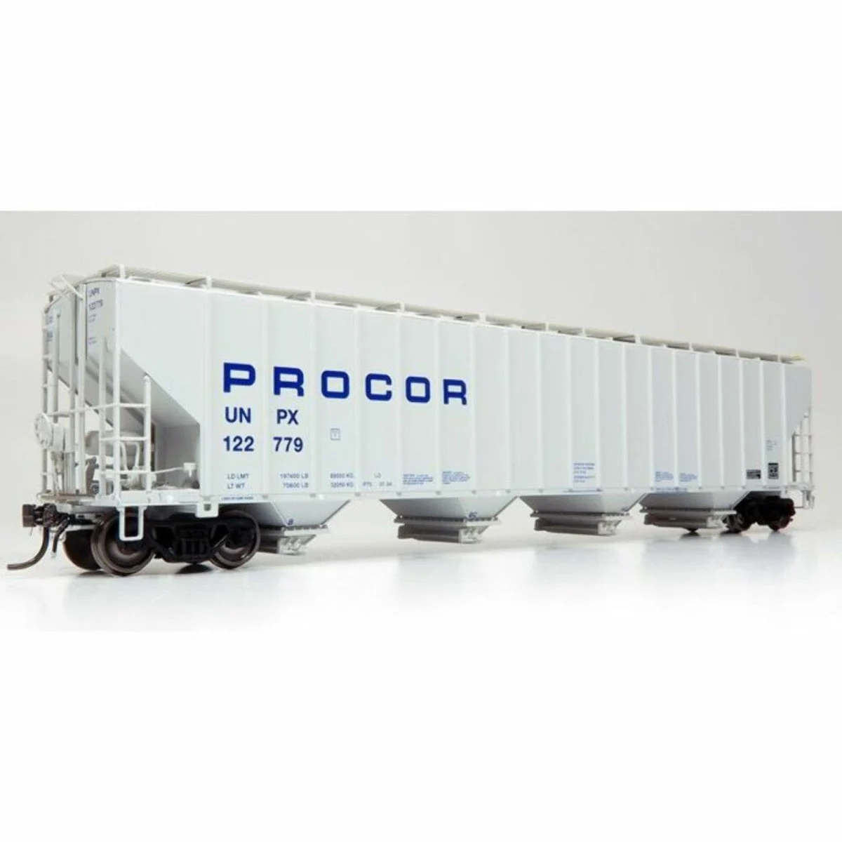 Rapido HO Scale UNPX Procor 5820 Covered Hopper (6 Pack) - 157002